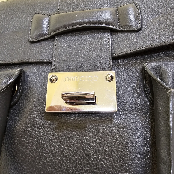 JIMMY CHOO Rosalie Grainy Calfskin Leather Satchel Bag - Picture 8 of 17